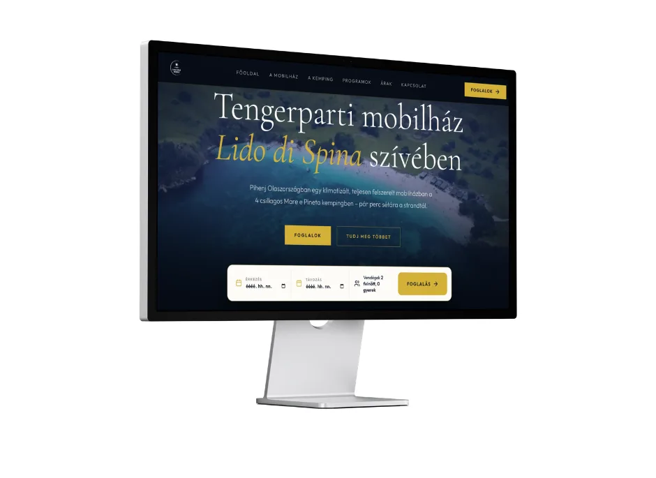 Szállás weboldal — Casa Sole Mobile