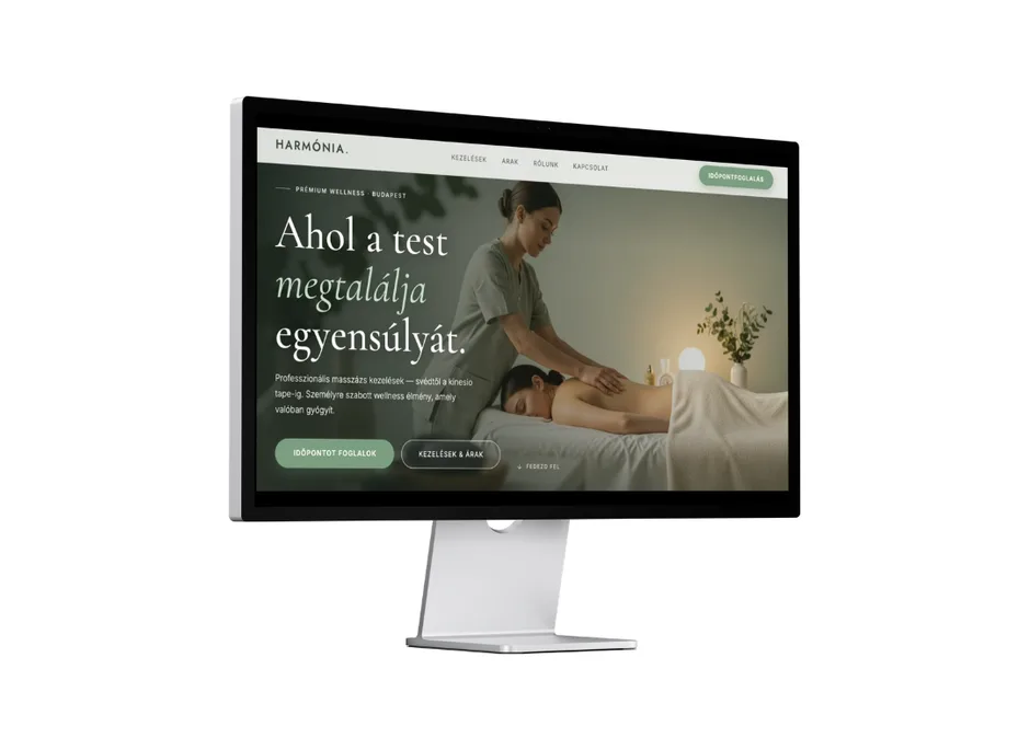 Masszázs weboldal — Harmónia