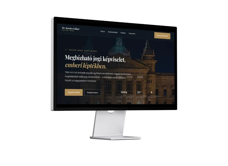 Ügyvédi weboldal — Dr. Kovács Gábor